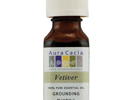 AURA CACIA - 100% Pure Essential Oil Vetiver - 0.5 fl. oz. (15 ml) Online Sale