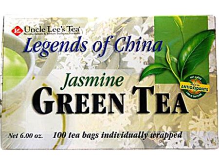 UNCLE LEE S TEA - Legends of China Jasmine Green Tea - 100 Tea Bags Sale