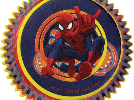 WILTON - Spider-Man Standard Baking Cups - 50 Cups Supply