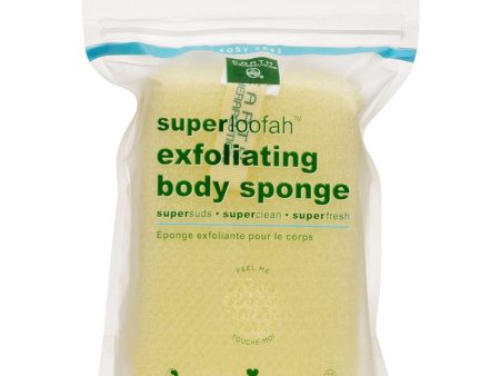 EARTH THERAPEUTICS - Super Loofah Exfoliating Body Sponge - 1 Sponge Discount