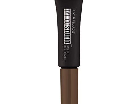 MAYBELLINE - TattooStudio Waterproof Eyebrow Gel Chocolate Brown - 0.23 fl oz (6.8 ml) For Sale