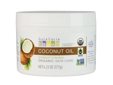 AURA CACIA - Fair Trade Certified Organic Unrefined Coconut Oil - 6.25 oz (177 g) Discount