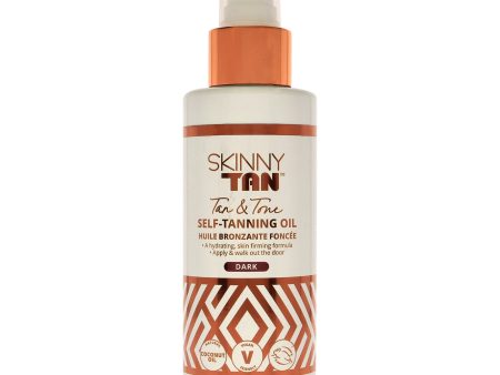 Tan and Tone Self-Tanning Oil - Dark by Skinny Tan for Women - 4.9 oz Oil Hot on Sale