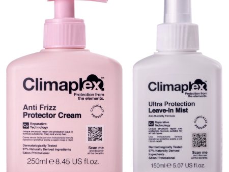 Anti Frizz Protector Cream and Climaplex Ultra Protection Leave-In Mist Kit by Climaplex for Unisex - 2 Pc Kit 8.45 oz Cream, 5.07 oz Mist Sale