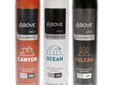 48 Hours Element Antiperspirant Deodorant - Canyon by Above for Men - 3.17 oz Deodorant Spray - Pack of 3 For Cheap