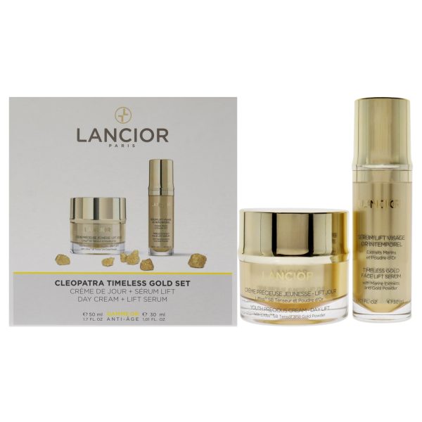 Timeless Gold Cleopatra Set by Lancior for Unisex - 2 Pc 1.7oz Youth Precious Cream - Day Lift, 1oz Timeless Gold Face Lift Serum Online