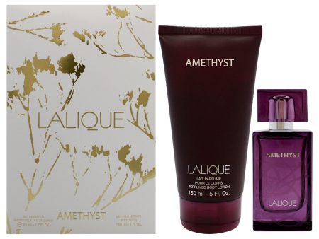 Amethyst Set by Lalique for Women - 2 Pc Gift Set 1.7 oz EDP Spray, 5 oz Body Lotion Online now