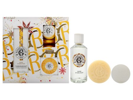 Bois DOrange Set by Roger & Gallet for Unisex - 5 Pc Gift Set 3.3oz Wellbeing Fragrant Water, 1.7oz Wellbeing Soap, 3 x 0.88oz Bath Tablets on Sale