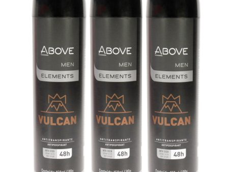 48 Hours Element Antiperspirant Deodorant - Vulcan by Above for Men - 3.17 oz Deodorant Spray - Pack of 3 Fashion