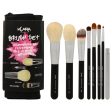 Brush Set by Klara for Women - 8 Pc Powder Face Brush, Tapered Contour Brush, Liquid Foundation Brush, Wide Shadow Brush, Blending Crease Brush, Short Shadow Brush, Precision Eye Brush, Precision Lip Brush Sale