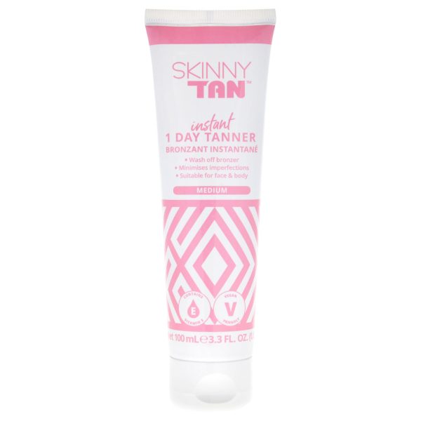 1 Day Instant Tanner - Medium by Skinny Tan for Women - 3.3 oz Bronzer Online now