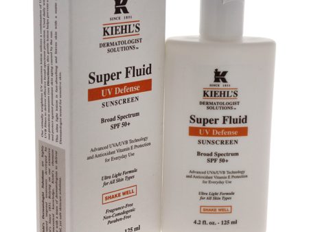 Super Fluid Daily UV Defense SPF 50 Plus by Kiehls for Unisex - 4.2 oz Sunscreen For Sale