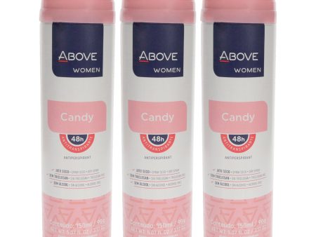 48 Hours Antiperspirant Deodorant - Candy by Above for Women - 3.17 oz Deodorant Spray - Pack of 3 Supply