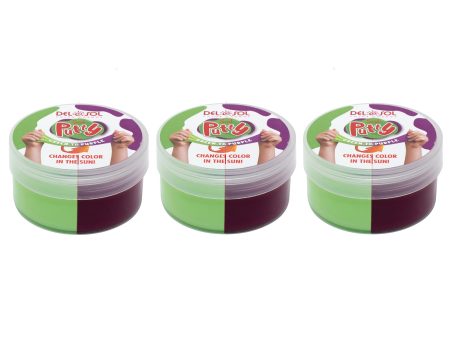 Color-Changing Sol Putty - Green to Purple by DelSol for Unisex - 1 Pc Putty - Pack of 3 Discount