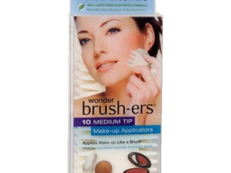 Wonder Brush-ers Make-up Applicators - 10 Medium Tip - White Online now