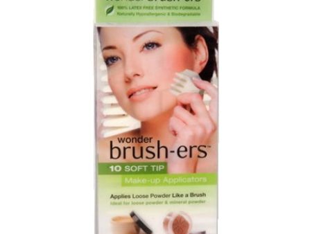 Wonder Brush-ers Make-up Applicators - 10 Soft Tip - White For Discount