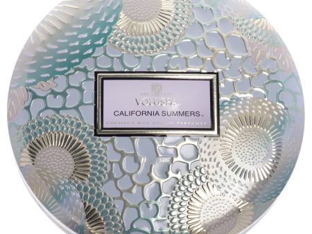 3 Wick Tin Candle - California Summers by Voluspa for Unisex - 12 oz Candle Hot on Sale