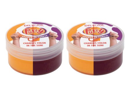 Color-Changing Sol Putty - Orange to Purple by DelSol for Unisex - 1 Pc Putty - Pack of 2 Online now