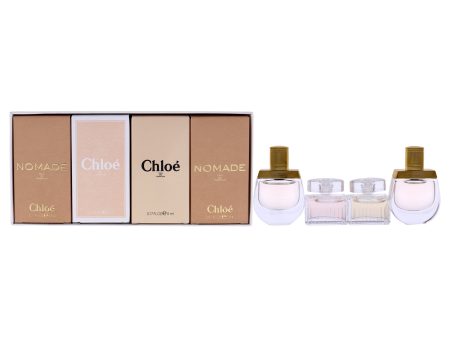 Chloe Variety by Chloe for Women - 4 Pc Mini Gift Set 0.16oz Nomade EDP Spray, 0.16oz Chloe EDT Spray, 0.16oz Chloe EDP Spray, 0.16oz Nomade EDP Spray For Sale