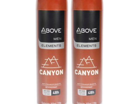 48 Hours Element Antiperspirant Deodorant - Canyon by Above for Men - 3.17 oz Deodorant Spray - Pack of 2 Online Sale