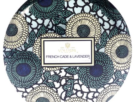 3 Wick Tin Candle - French Cade and Lavender by Voluspa for Unisex - 12 oz Candle Fashion