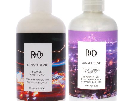 Sunset Blvd Blonde Shampoo and Conditioner Kit by R+Co for Unisex - 2 Pc Kit 8.5oz Shampoo, 8.5oz Conditioner Online