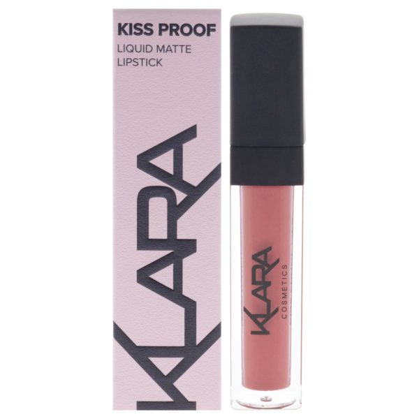 Kiss Proof Lipstick Liquid Matte - 7 Sienna Nude by Klara for Women - 0.3 oz Lipstick For Cheap