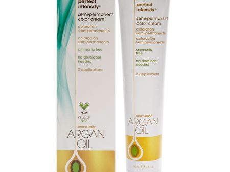 Argan Oil Perfect Intensity Semi-Permanent Color Cream - Electric Teal by One n Only for Unisex - 3 oz Hair Color on Sale