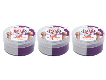 Color-Changing Sol Putty - White to Purple by DelSol for Unisex - 1 Pc Putty - Pack of 3 For Cheap