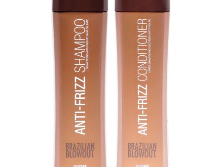 Anti Frizz Shampoo and Conditioner Kit by Brazilian Blowout for Unisex - 2 Pc Kit 12oz Shampoo, 12oz Conditioner For Discount