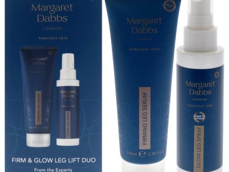 Firm and Glow Leg Lift Duo by Margaret Dabbs for Unisex - 2 Pc 3.38oz Firming Leg Serum, 3.38oz Glow Leg Spray Hot on Sale